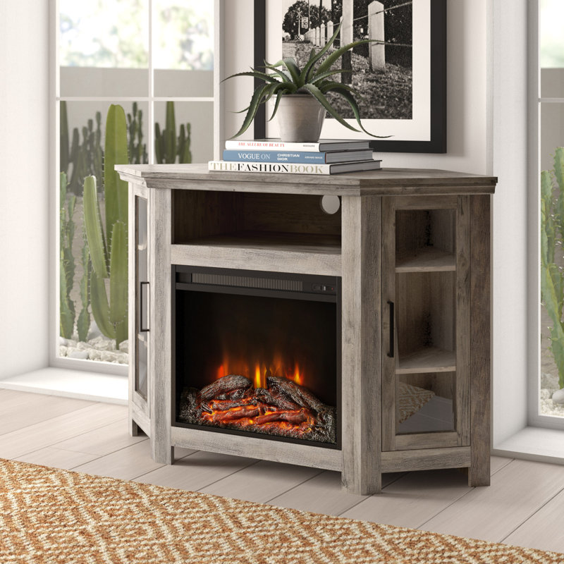 Dakota Fields Euripides TV Stand for TVs up to 50" with Fireplace